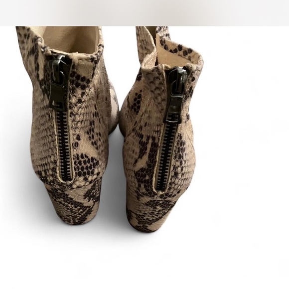 Steve Madden Beige and Black Snakeskin Booties - Picture 4 of 7